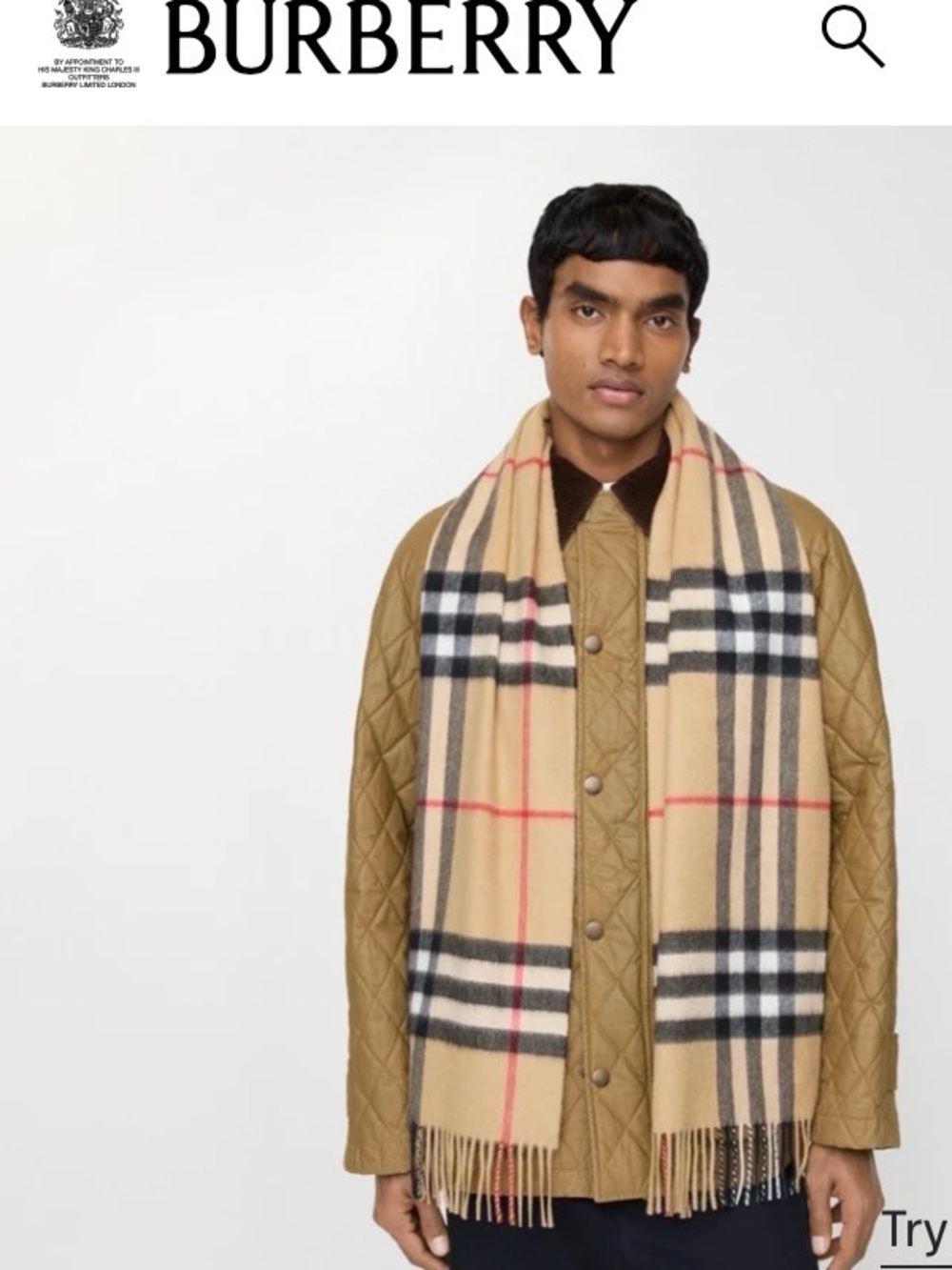 Unisex Burberry Scarf - Picture 2 of 5